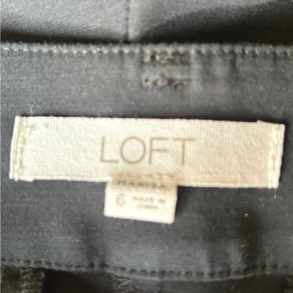 NWOT LOFT Classic RIVIERA Black High-Rise Cropped Trousers, Size: 6